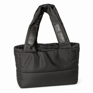 See by Chloé Joy Rider Black Nylon Puffer Tote Bag